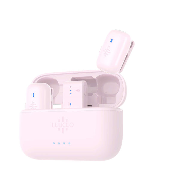 Luucco Micrófono Inalámbrico USB-C Rosa, MiniPods-K2