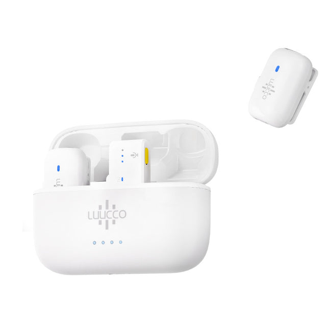 Luucco Micrófono Inalámbrico USB-C Blanco, MiniPods-K2
