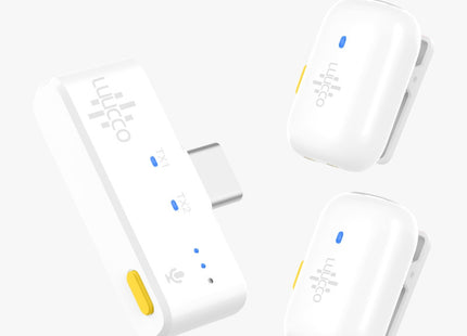 Luucco Micrófono Inalámbrico USB-C Blanco, MiniPods-K2