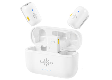 Luucco Micrófono Inalámbrico USB-C Blanco, MiniPods-K2