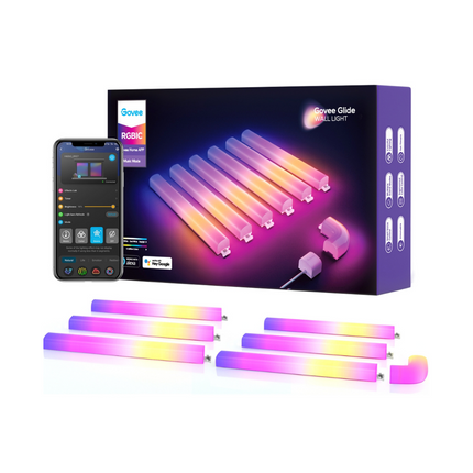 Lámpara de Pared Govee Glide Wall Light 8+4 H6062 | RGBIC | Control por App y Voz