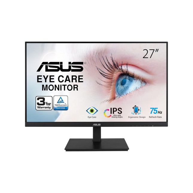 Monitor 27” ASUS VA27DQSBY | FHD 1920x1080 | 75Hz | DP | HDMI | Plano | Slim