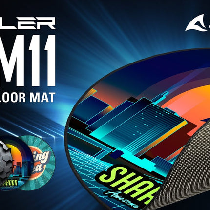 Alfombrilla Sharkoon SFM11 Retro | Para Silla Gamer | Diseño Vintage | Antideslizante | 120cm
