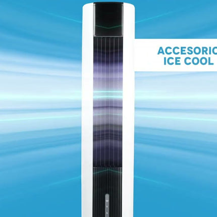 Ventilador Midea Ice Cool Tower MAC46TFBW‑CA | 42″ | AirCooler 2 en 1 | Blanco