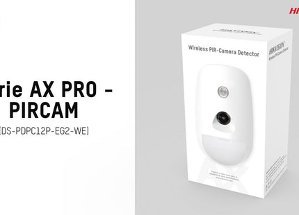 Detector PIR con Cámara Inalámbrico Hikvision DS-PDPC12P-EG2-WB | Rango de Detección 12m | 85.9° | Inmunidad a Mascotas de 30kg | IR LED | 433MHz