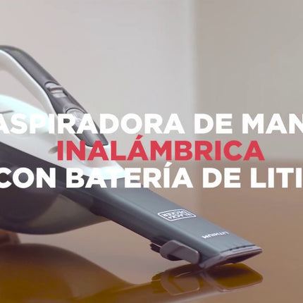 Aspiradora de Mano Inalámbrica Black+Decker HLVA325J10-B3 | Iones de Litio | 10.8V | Cepillo Plegable | Boquilla Estrecha | Filtro Lavable ￼