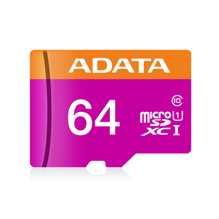 Memoria MicroSD ADATA Premier | 64GB | Clase 10 | UHS-I U1 | 50MB/s Lectura | 10MB/s Escritura | Con Adaptador SD