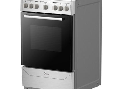 Midea MES20FS2BADBG Cocina Eléctrica Vitrocerámica 20" 4 Quemadores con Horno de 52 Litros