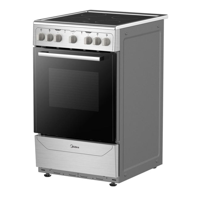 Midea MES20FS2BADBG Cocina Eléctrica Vitrocerámica 20" 4 Quemadores con Horno de 52 Litros