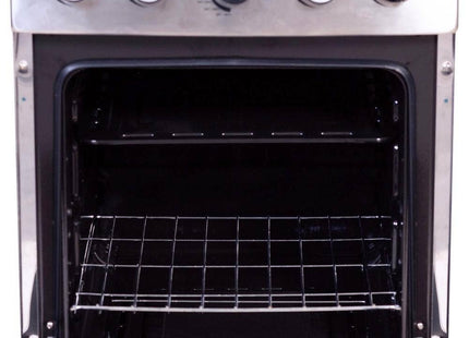 GRS 20-GL Cocina a Gas de 20" con 4 Quemadores y Encendido Eléctrico Gris Acero