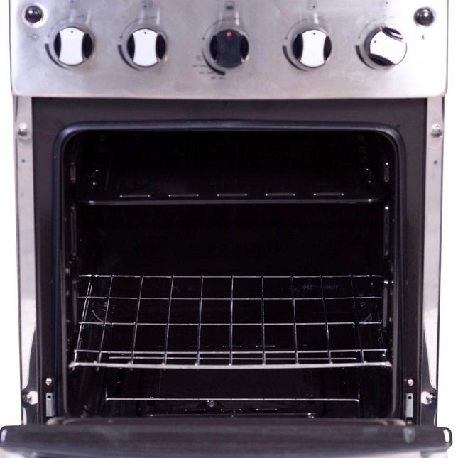 GRS 20-GL Cocina a Gas de 20" con 4 Quemadores y Encendido Eléctrico Gris Acero
