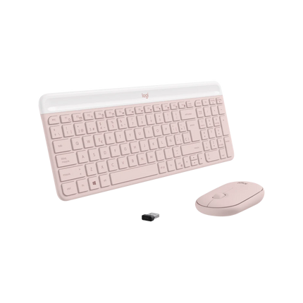 Teclado y Mouse Logitech MK470 Slim Combo | Inalámbrico | Rose | Inglés