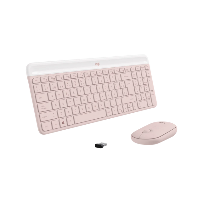 Teclado y Mouse Logitech MK470 Slim Combo | Inalámbrico | Rose | Inglés