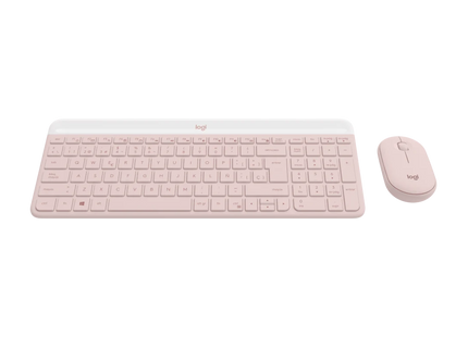 Detalle lateral del teclado Logitech MK470 slim wireless destacando su perfil delgado
