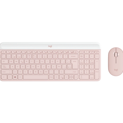 Teclado y Mouse Logitech MK470 Slim Combo | Inalámbrico | Rose | Inglés