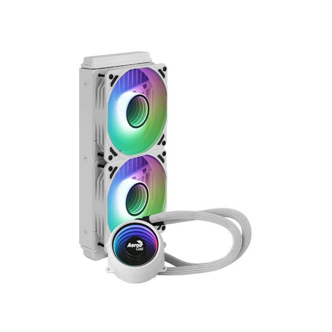 Enfriamiento Líquido AeroCool Mirage L240 White ARGB | 240mm | Iluminación ARGB