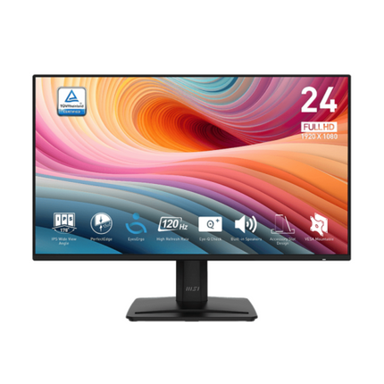 Monitor MSI PRO MP242A E2 | 23.8” | Full HD 1920 x 1080 | 120Hz | IPS | HDMI y DisplayPort