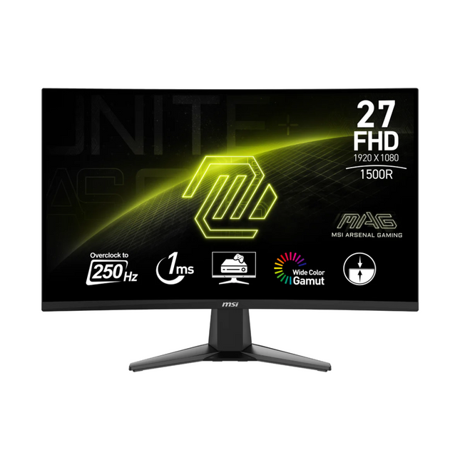 Monitor Curvo MSI MAG 276CXF | 27” | Full HD (1920 x 1080) | VA | 280Hz | Adaptive-Sync | HDMI y DisplayPort