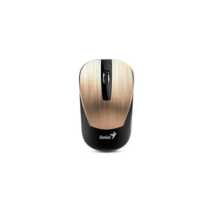 Mouse Genius RS2 NX-7015 | Inalámbrico con receptor USB | Sensor BlueEye 1200 DPI | Diseño ergonómico | Color Dorado