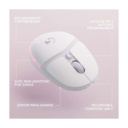 Mouse Gaming RGB Logitech G705 | Inalámbrico | LIGHTSPEED | Receptor USB
