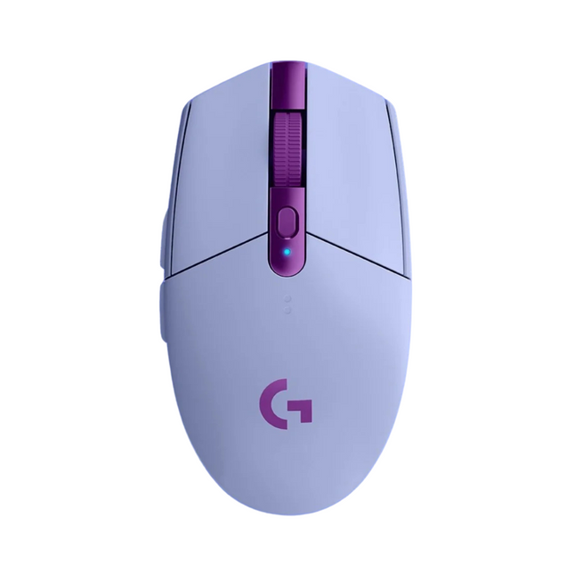 Mouse Logitech G305 LIGHTSPEED inalámbrico vista frontal con diseño ergonómico gaming