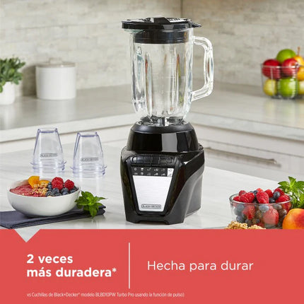 Licuadora Black+Decker BL0876‑4BDLA Ice Crush (Digital) | 700 W | 8 Velocidades + Pulso | Jarra Vidrio 1.25 L | Acero Inoxidable | Digital