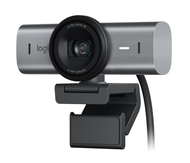 Detalle del lente y sensor CMOS de la cámara Logitech Brio 705