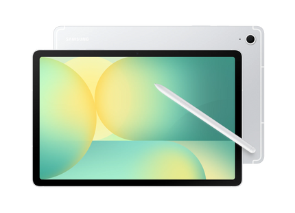 Samsung Galaxy Tab S10 FE+ en uso mostrando interfaz Android y aplicaciones
