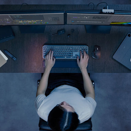 Teclado Logitech MX Keys S | Inalámbrico | Bluetooth | Layout Inglés | Retroiluminado | Recargable