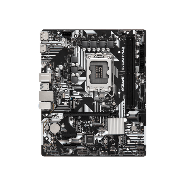 Tarjeta Madre ASRock B760M-H/M.2 | Micro ATX | LGA 1700 | DDR5 hasta 7200+ MHz