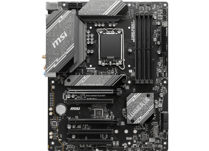 Tarjeta Madre MSI B760 Gaming Plus WiFi vista frontal completa con socket LGA1700