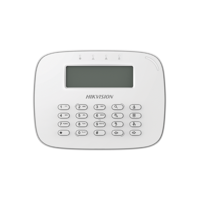 Teclado de Alarma Hikvision DS-PK-LRT | Alámbrico | Pantalla LCD | 433MHz