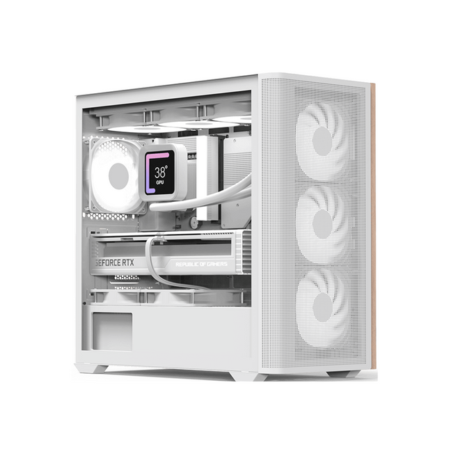 Case RGB AeroCool D301A | Torre Pequeña | Malla | 1 Abanico Trasero | 3 Abanicos Frontales | Blanco