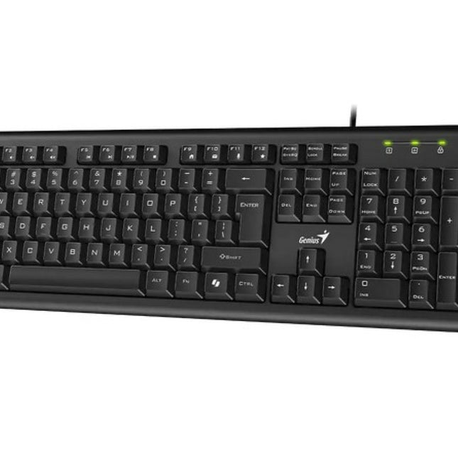 Teclado Genius SlimStar Q200 | Membrana | Alámbrico USB | Español | Color Negro