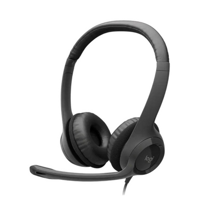 Headset Logitech Stereo H390 | USB | Micrófono con Cancelación de Ruido | Negro