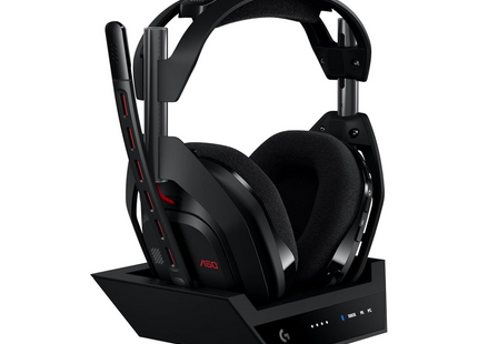 Headset Logitech A50 X LIGHTSPEED wireless con base station para gaming