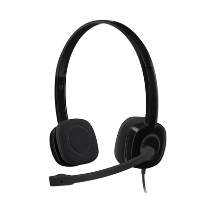 Headset Logitech H151 Stereo 3.5 Black | Cable 3.5mm | Sonido Estéreo