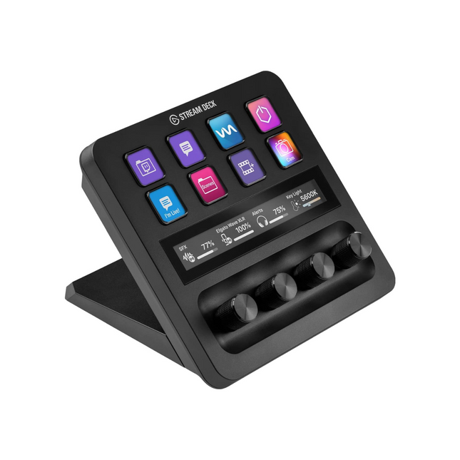 Teclado de Streaming Elgato Stream Deck+ | 8 Botones LCD | 4 Perillas Inteligentes | Pantalla Táctil | Control Total de Producción