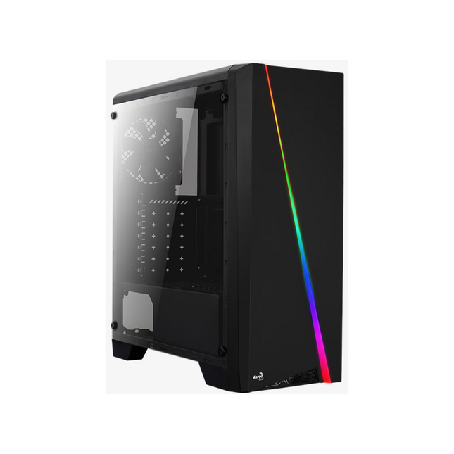 Case Gaming AeroCool Cylon BG RGB 1 | Media Torre | Abanico con 13 Modos ARGB | Vidrio Templado | Negro | ACCM-PV10013-11