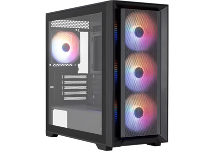 Case RGB AeroCool Tern Mini | Torre Pequeña | Vidrio Templado | 3 Abanicos Delanteros | 1 Abanico Trasero | Negro