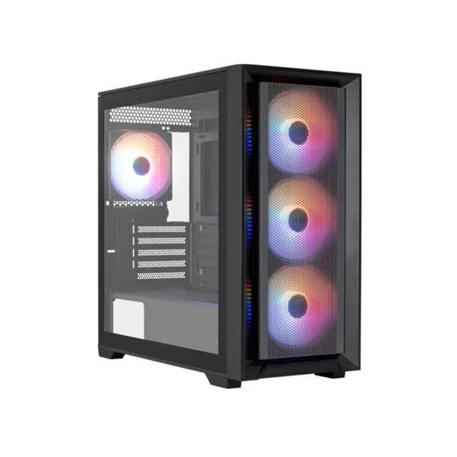 Case RGB AeroCool Tern Mini | Torre Pequeña | Vidrio Templado | 3 Abanicos Delanteros | 1 Abanico Trasero | Negro