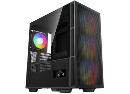 Case Gaming DeepCool CH560 Digital | Media Torre | Vidrio Templado | 3 Ventiladores ARGB 140mm | Pantalla Digital