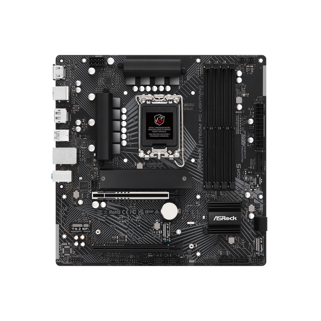 Tarjeta Madre Gaming ASRock B760M PG Lightning DDR5 | Micro ATX | LGA 1700 | DDR5 hasta 7200+ MHz