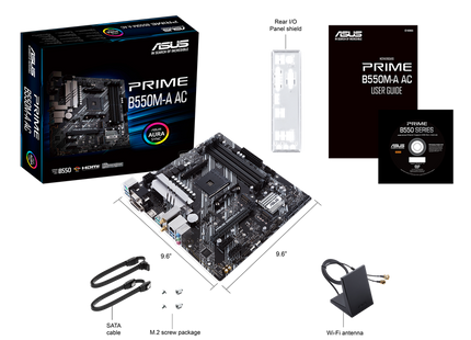 Tarjeta Madre ASUS Prime B550M-A AC | Micro ATX | DDR4 | Wi-Fi 6 | PCIe 4.0