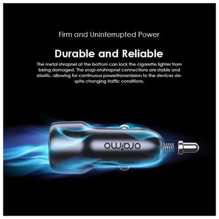 Cargador de Carro Oraimo Bullet 48 | 48W | 1 USB-A | 1 USB-C | OCC-73D