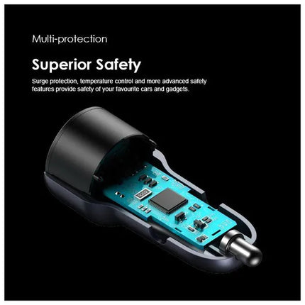 Cargador de Carro Oraimo Bullet 48 | 48W | 1 USB-A | 1 USB-C | OCC-73D