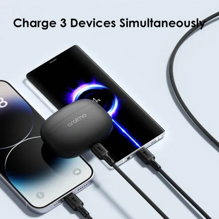 Cable 3 en 1 Oraimo Dura Line 3 | USB-A a Micro-USB | USB-C | Lightning | 1.2M | OCD-X93