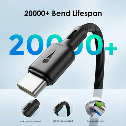 Cable 3 en 1 Oraimo Dura Line 3 | USB-A a Micro-USB | USB-C | Lightning | 1.2M | OCD-X93