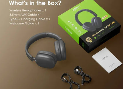 Oraimo Audífonos BoomPop Lite Bluetooth 5.3 dorado, OHP-317
