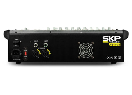 SKP VZ-100II mezcladora amplificada 10 canales 250W RMS x 2 a 4 ohms